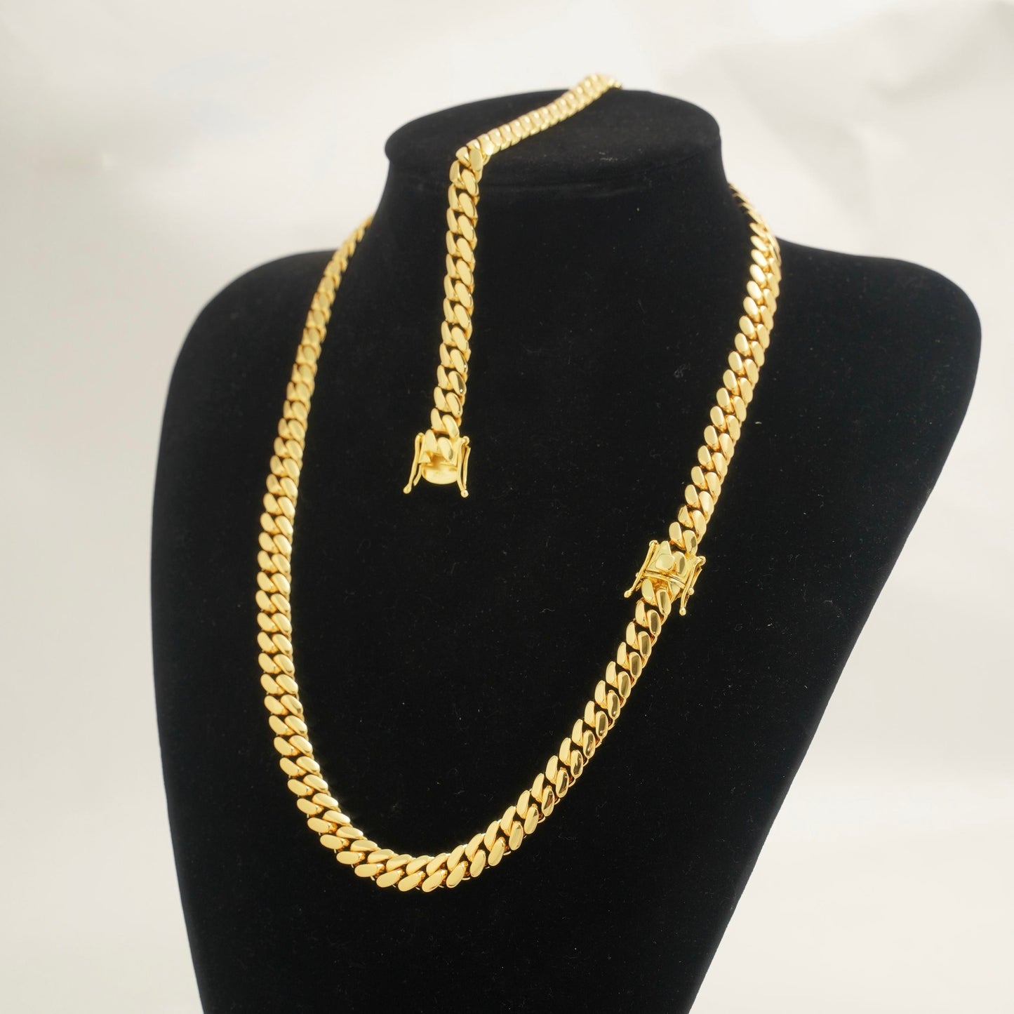10mm Cuban link Bracelet and Necklace