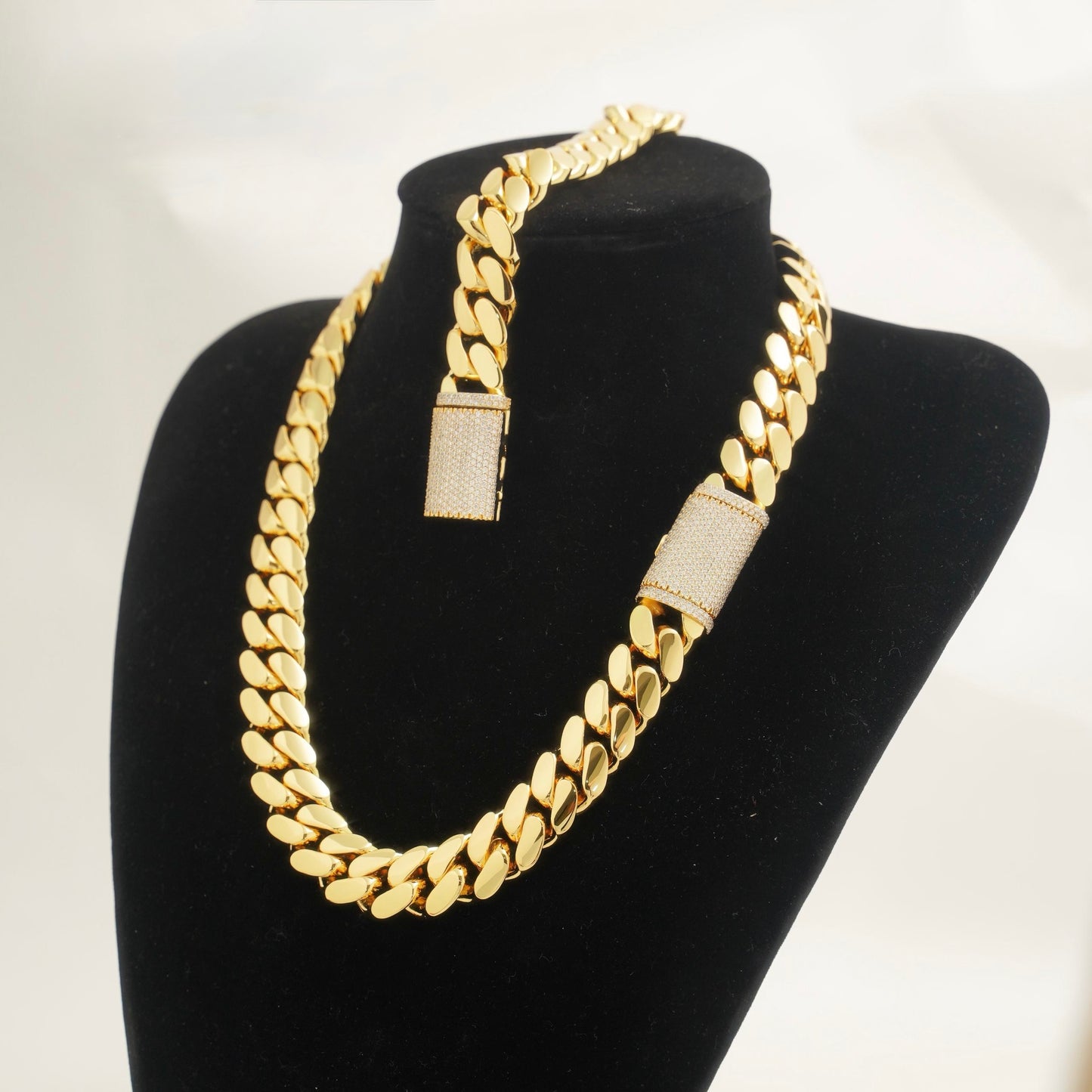 18mm Cuban link Bracelet and Necklace