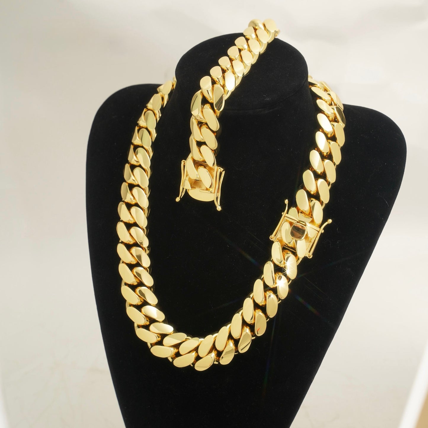 24mm Cuban link Bracelet and Necklace
