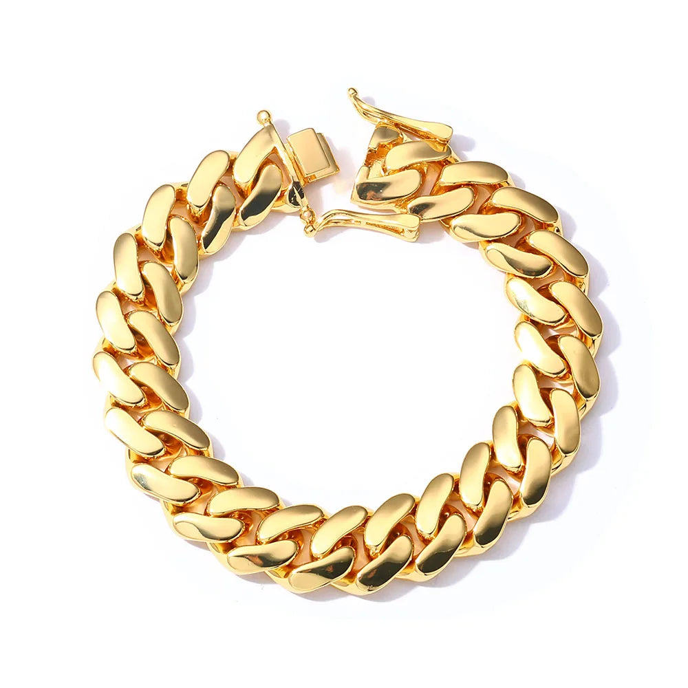12mm Cuban link Bracelet and Necklace