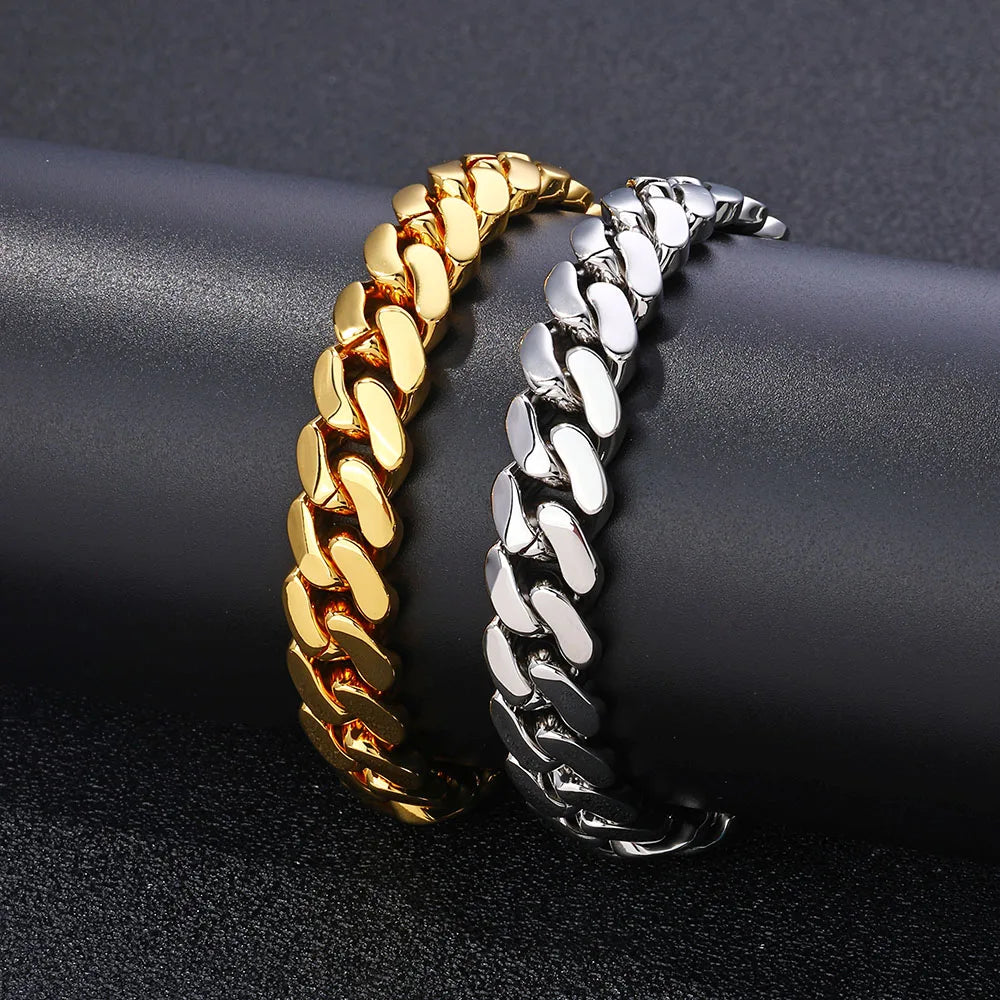 10mm Cuban link Bracelet and Necklace