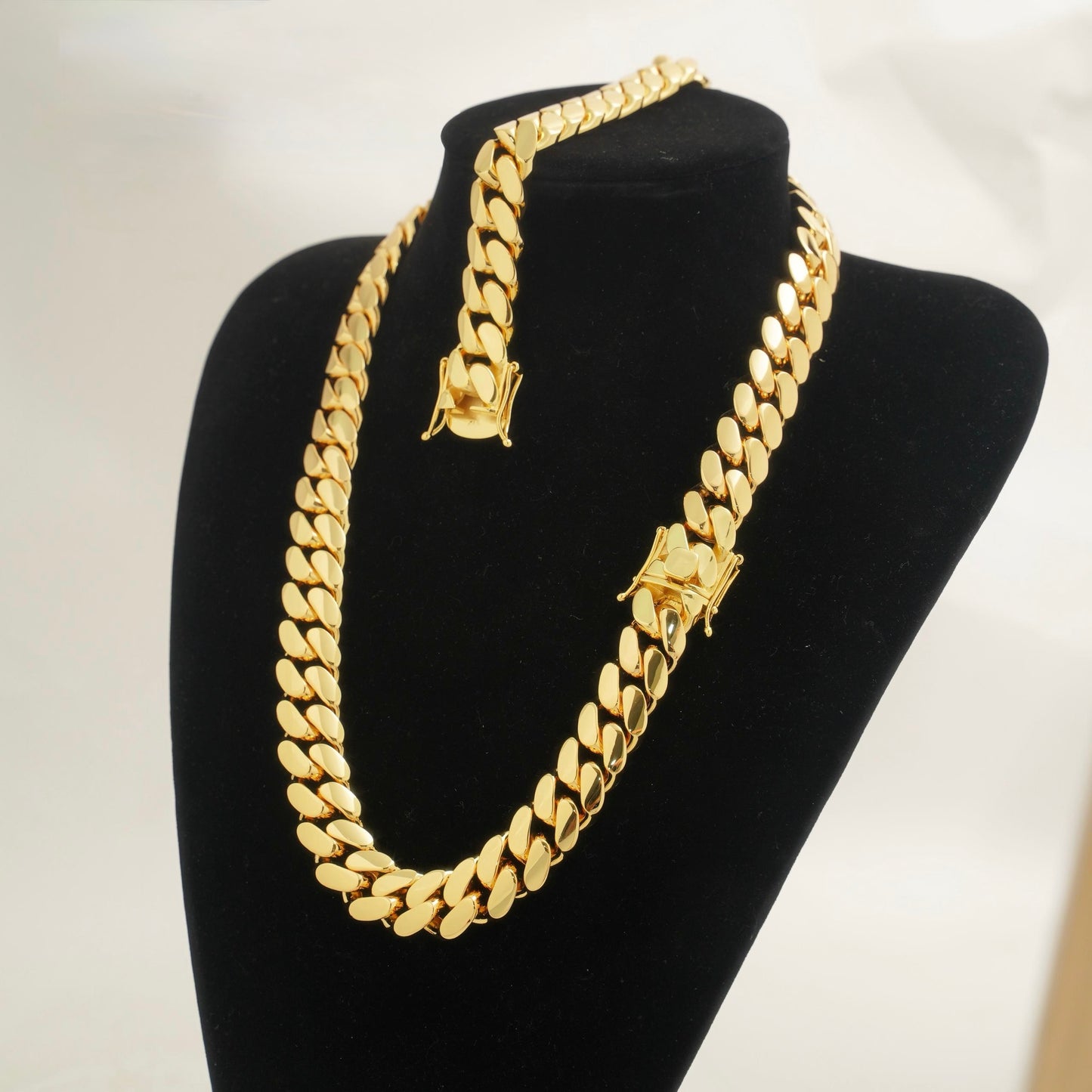 18mm Cuban link Bracelet and Necklace