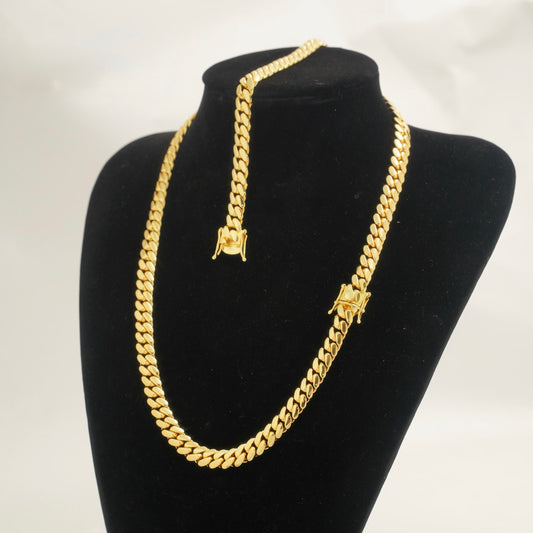 10mm Cuban link Bracelet and Necklace
