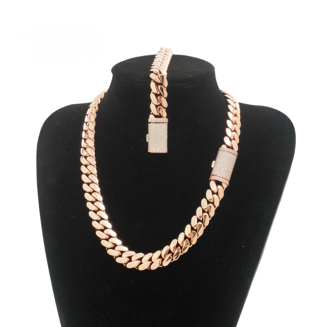 15mm Cuban link Bracelet or Necklace