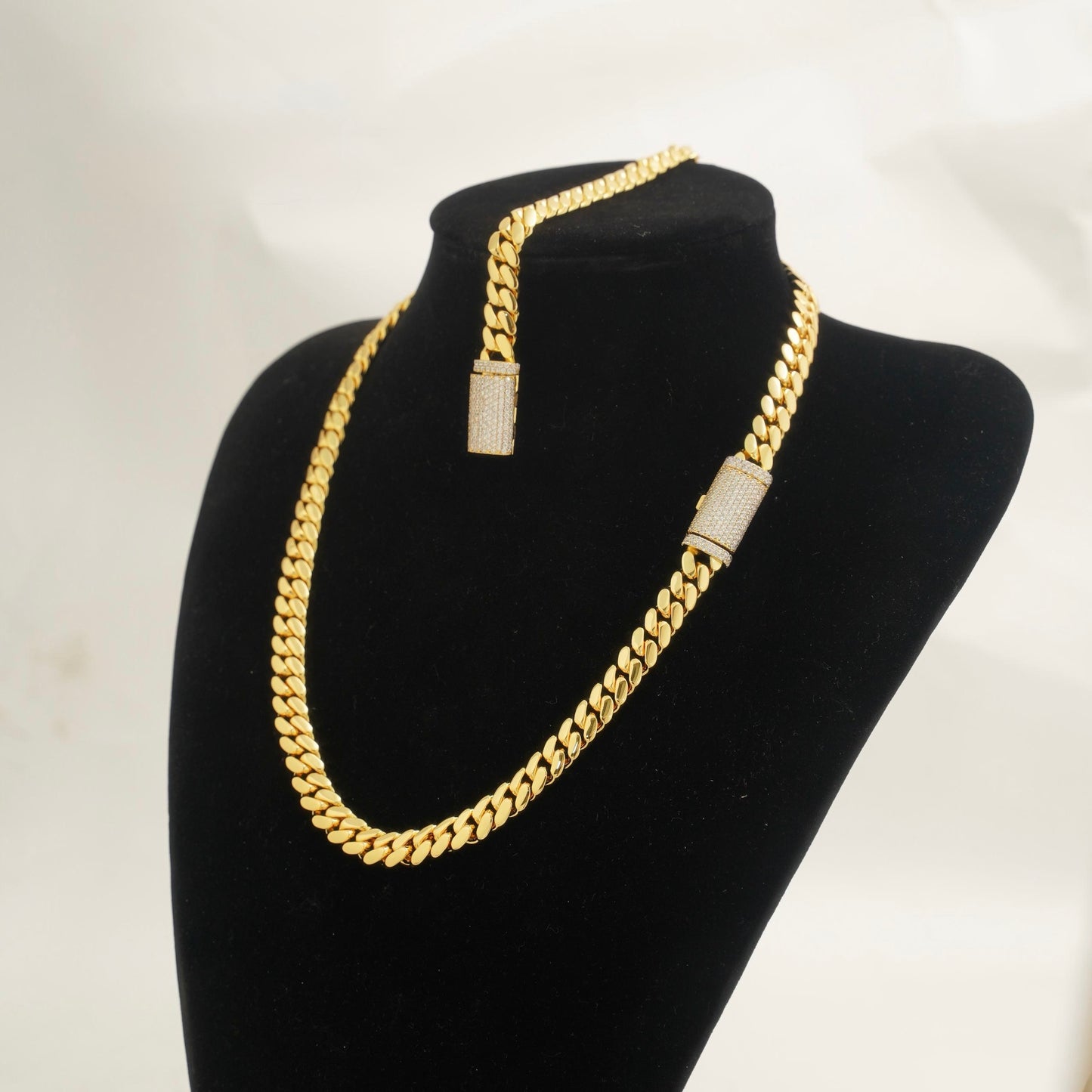 10mm Cuban link Bracelet and Necklace
