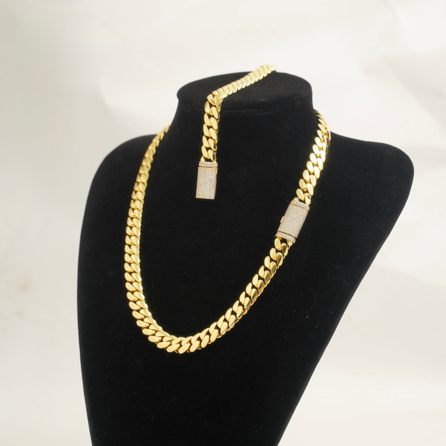 12mm Cuban link Bracelet and Necklace