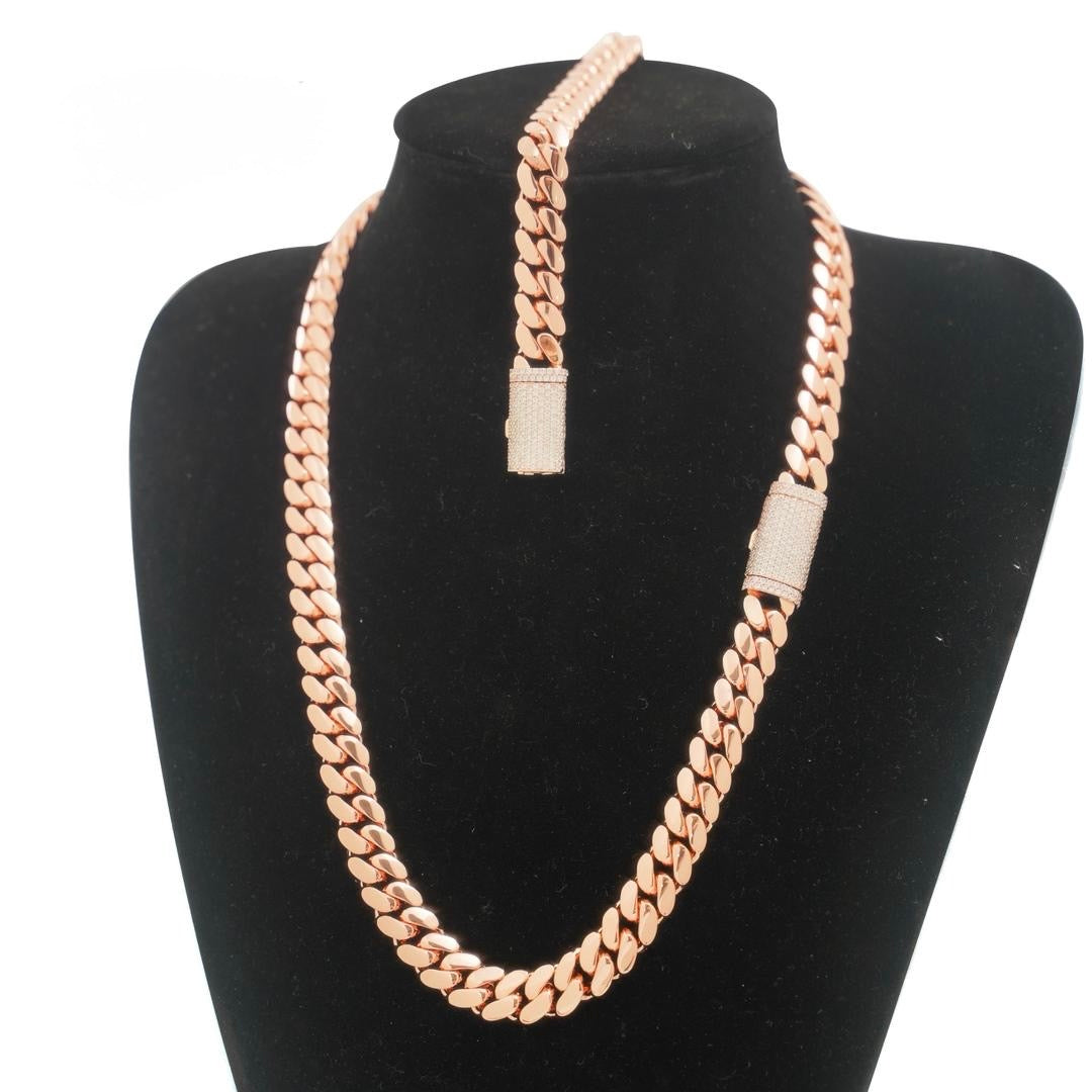 12mm Cuban link Bracelet or Necklace