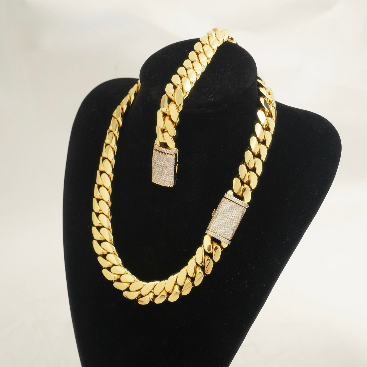 20mm Miami Cuban Link Bracelet and Necklace