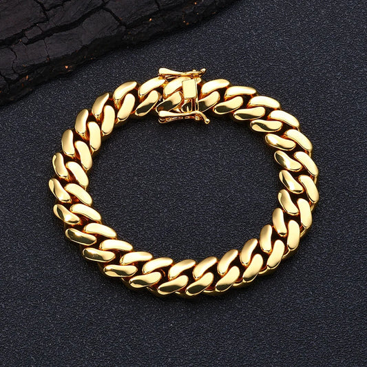 10mm Cuban link Bracelet and Necklace